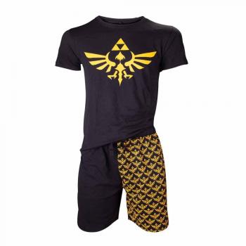 NINTENDO Legend of Zelda Shortama (X-Large, Negro / Oro)