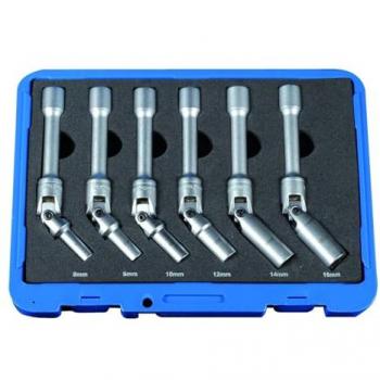 Coffret 6 Douilles Bougies CrV 8-9-10-12-14-16mm 3/8