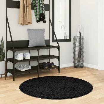 VidaXL Alfombra peluda de pelo largo moderna PAMPLONA Ø 100 cm Color Antracita, Beige, Crema y más