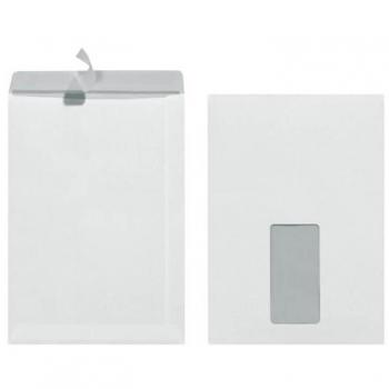 Herlitz Versandtasche C5 mit Fenster, 90g, Weiß, 25 Stück-Packung