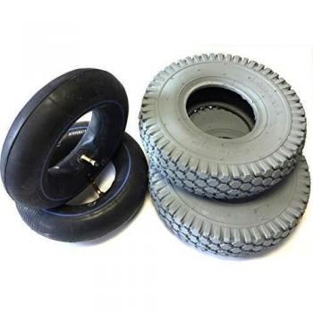 Set pneumatici sedia a rotelle 4.10/3.50 Grigio + 2 tubi angolari