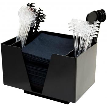 Black Bar Essentials Tray – 3 Compartments