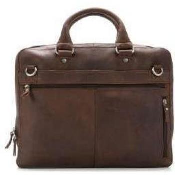 Leonhard Heyden Salisbury 39 cm Leather Laptop Case Brown