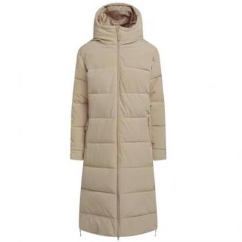 North Ridge Women's Beige Insulated Roaming Jacket with Cozy Hood and Zipped Hem Vents, Size 14