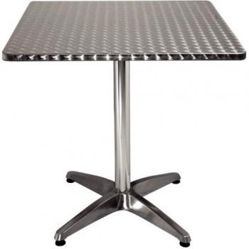 Bolero 70cm Stainless Steel Square Bistro Table