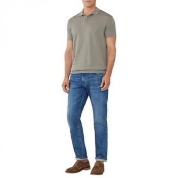 Jeans de hombre Hackett Classic Fit Selvage azul (32/32)