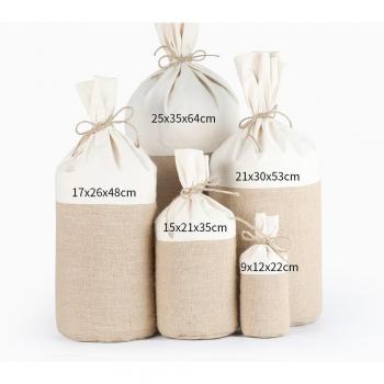 Bolsas de tela de yute con cordón