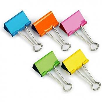 Colored Foldback Clips 41mm Pack of 10