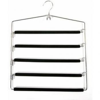 Cintre en métal pour rangement de 5 pantalons