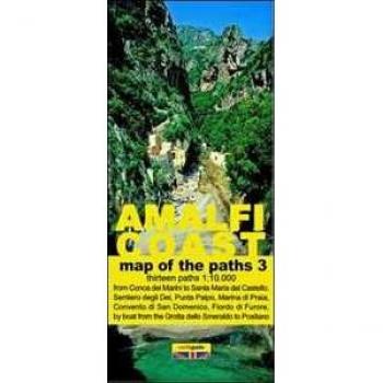 Map of the paths of the Amalfi coast. Scale 1:10.000: 3