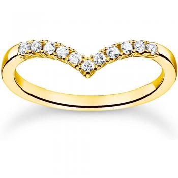 Thomas Sabo Charming V-Shaped Ring with Zirconia