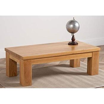 Light Oak Dakota Chunky Coffee Table – 42 Wide, 20 Deep