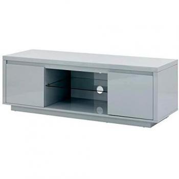 GFW The Furniture Warehouse Polar High Gloss Modern LED Lit Large TV Units