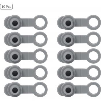 Set 10 bouchons silicone anti-fuite – trou à paille, bouche d’air, compatible pot Mason