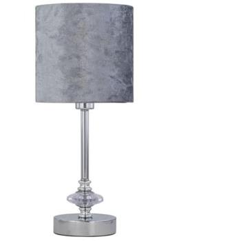Midnight Velvet Chrome Jewel Table Lamp
