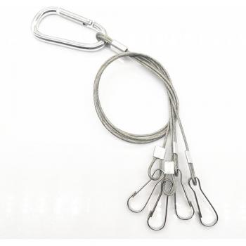 Kit de fixation pour lampes avec câble en acier