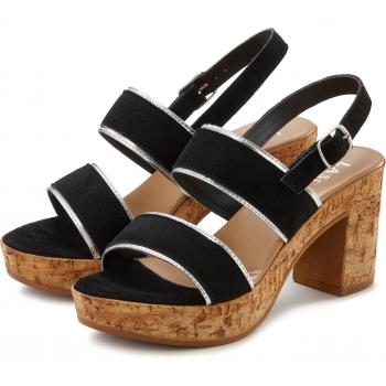 LASCANA Sommerschuh Riemchensandalette in Schwarz/Silber