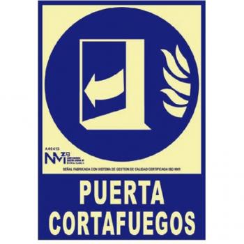 Etiqueta de Seguridad Puerta Cortafuegos Clase B PVC 0,7 mm 21x30 cm