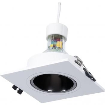 Anello Light Quadrato 93mm in Bianco e Grigio Freddo