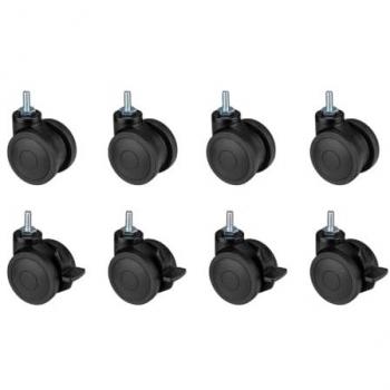Oplite Gaming Möbel Castor Wheel Set, Schwarz