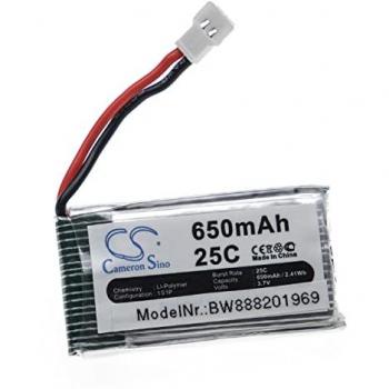 Batteria 650mAh 3,7V Li‑Poly compatibile Hubsan H107/H107C/H107D Mini/L/JXD385