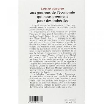 Lettre aux gourous de l'économie qui nous prennent pour des imbéciles