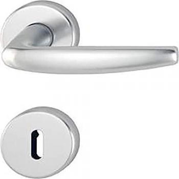 Maniglia + Guarnizione Porte Set Rosette Atlanta 1530/42KV/42KVS Alluminio F1 OB DIN Sinistra/Destro