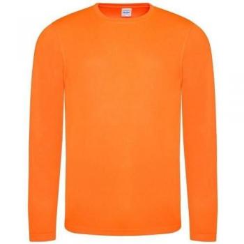 Men's Moisture Wicking Long-Sleeved T-Shirt electric green