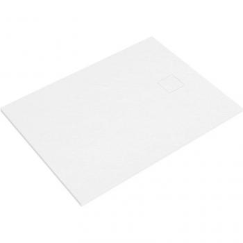 Samos Réservoir de douche rectangulaire 70 × 120 cm – effet pierre, hauteur 2,6 cm