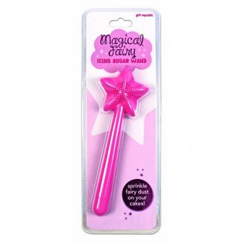 Puderzucker‑Spender „Zauberstab“ 28 cm – Rosafarbenes Highlight