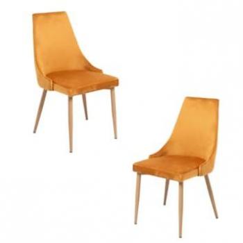 Set 2 Sillas Stoik Wood Mostaza – Regalos Miguel