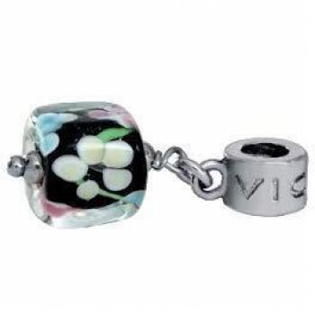 VMM0179‑25 Zwart Glazen Parel Bijoux voor Dames