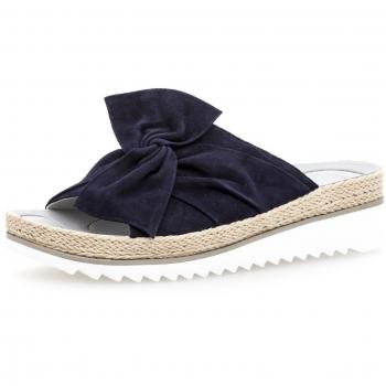 Gabor 83.729.16 Damen Pantoletten, Clogs, Slipper, Sommerschuhe, verbreiterte Auftrittsfläche Blau