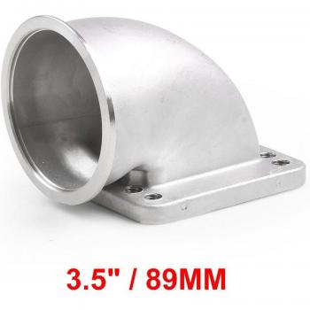 Adaptador Vband 90° acero inoxidable para T3 T4 turbocompresor