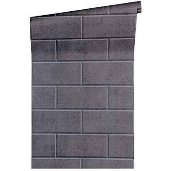 Papier Peint Intissé 10,05 m x 0,70 m Gris Made in Germany