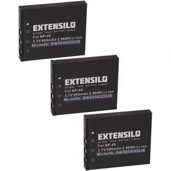 EXTENSILO Batteria 800 mAh 3,7 V Li‑Ion per Fotocamera DSLR Sanyo Xacti VPE-E870