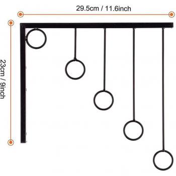 Présentoir de vêtements 5 anneaux – Rangement mural HG99