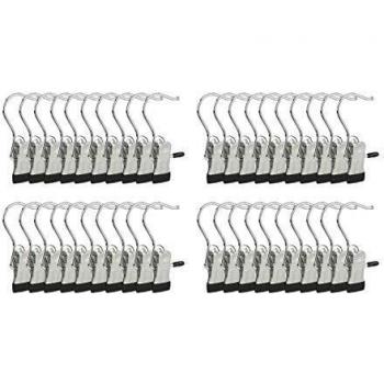 Silver and Black Boot Hangers Set of 40