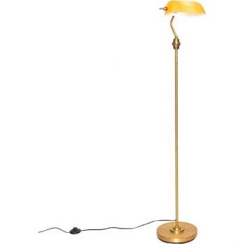 Qazqa Gelbe Banker Stehlampe, 1-flammig, E27