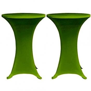 Vidaxl's Green Stretch Table Covers (Set of 2), 60 cm