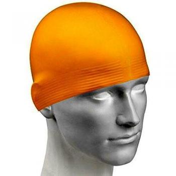 Capuchon de bain en latex Mad Wave Solid Soft – Jaune – Forme unie