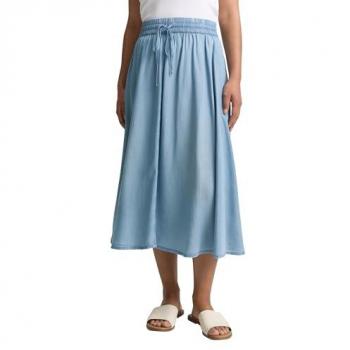 Tom Tailor Sommer Midi-Rock, Hellblau, Größe 44