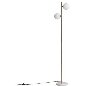 Lampada Lune Bianco da Terra in Metallo e Vetro