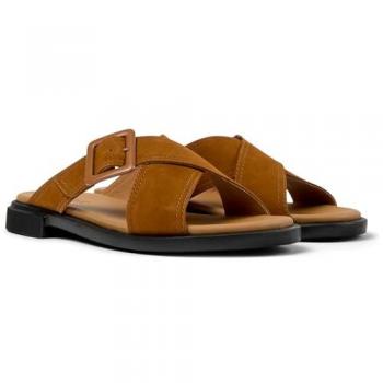 Edy Campers Brown Suede Women's Sandals Size 9