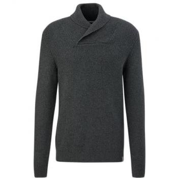 S.Oliver Strickpullover – Schalkragen, Rippblende