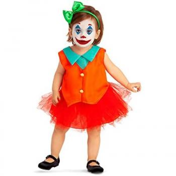 Toddler Joker Princess Costume – Orange Batman Tutu & Green Headband, 7-12 months (74-80 cm)