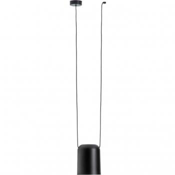 Attic pendant lamp from Leds-c4, 1 E27 bulb, cylindrical shape, 15 cm diameter, matte black