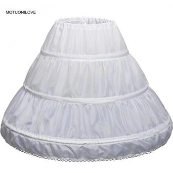 Jupon enfant Crinoline blanc, 3 créoles et couche, garniture en dentelle, sous-jupe, slip complet PEC006