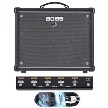 Boss Katana 50 EX Gen 3 Gitarrenverstärker mit Fußschalter und Kabel