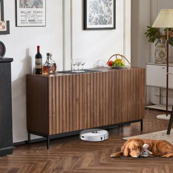 Buffet Saphir 150×40×80 cm – Étagères réglables, protection inclinaison
